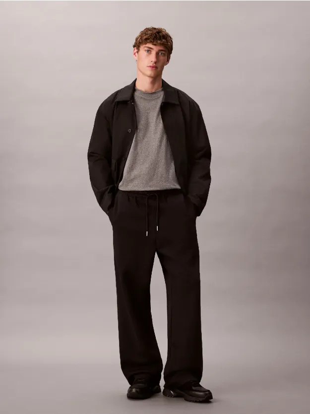 Black بنطال رياضي فاخر من قطن التيري