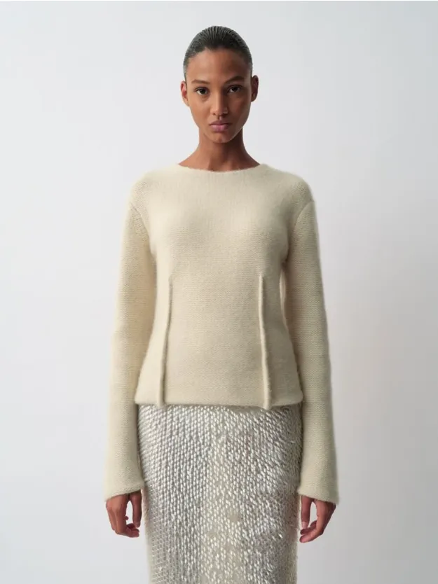 Ecru Maggie Cashmere Sweater